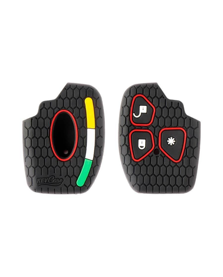 Keycare Silicon Key Cover KC34 for Mahindra Xylo, Scorpio, Quanto Remote Key | Black